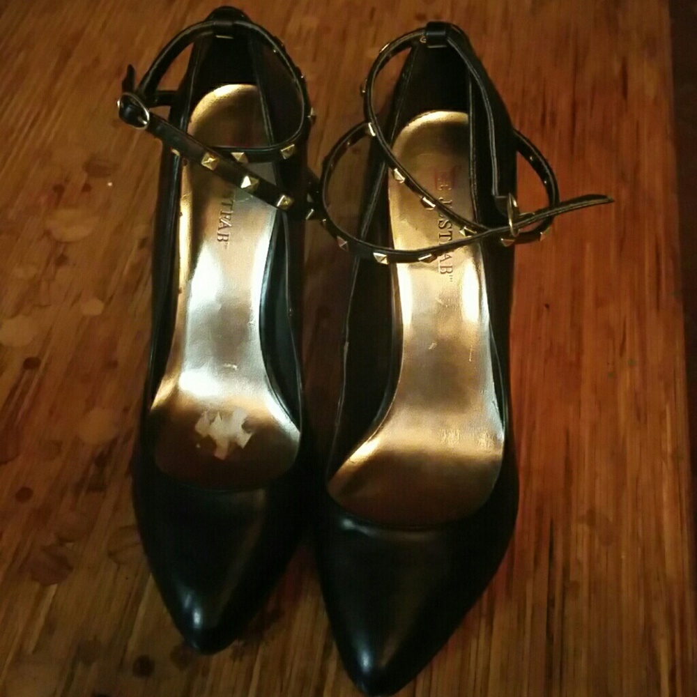 Black pumps just fab pointy toe women's pumps
